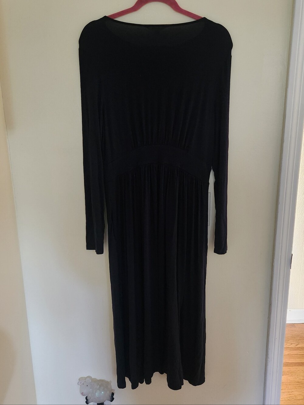 Boden Dress Thea Blue Jersey Midi Dress Long Sleeve Minimalist Pockets US 8R - Picture 4 of 6
